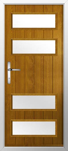 Sorrento Glazed Solidor Composite Door in Oak
