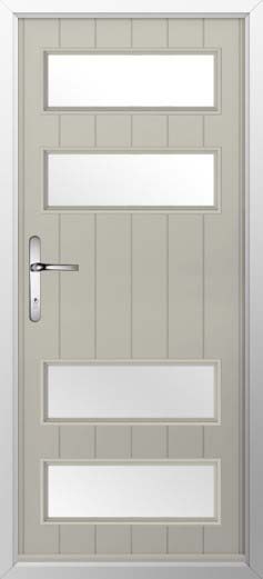 Sorrento Glazed Solidor Composite Door in Pebble Grey