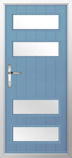 Sorrento Glazed Solidor Composite Door in Pottery Blue