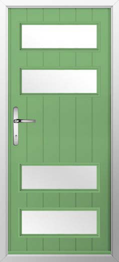 Sorrento Glazed Solidor Composite Door in Pistachio Green
