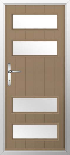 Sorrento Glazed Solidor Composite Door in Truffle Brown