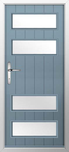 Sorrento Glazed Solidor Composite Door in Twilight Grey