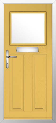 Sterling Glazed Solidor Composite Door in Buttercup Yellow