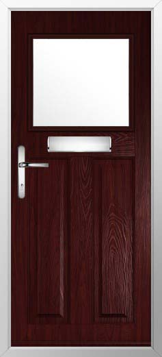 Sterling Glazed Solidor Composite Door in Rosewood