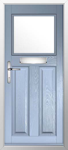 Sterling Glazed Solidor Composite Door in Duck Egg Blue