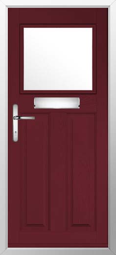 Sterling Glazed Solidor Composite Door in Deep Merlot