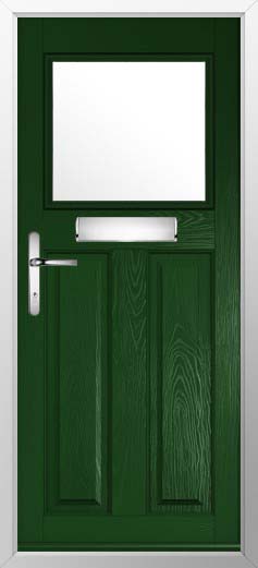Sterling Glazed Solidor Composite Door in Green
