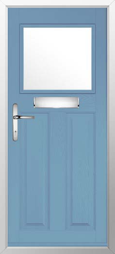 Sterling Glazed Solidor Composite Door in Pottery Blue