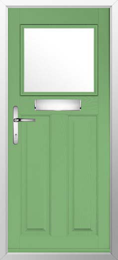 Sterling Glazed Solidor Composite Door in Pistachio Green