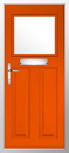Sterling Glazed Solidor Composite Door in Tangerine