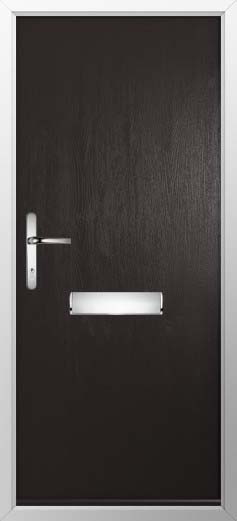 Thornbury Solid Solidor Composite Door in Black Brown