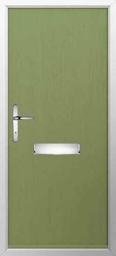 Thornbury Solid Solidor Composite Door in Forest Green
