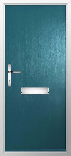 Thornbury Solid Solidor Composite Door in Peacock Blue