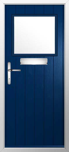 Trieste Glazed Solidor Composite Door in Blue