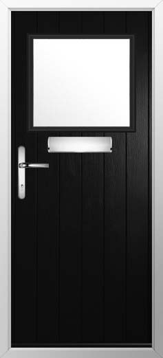 Trieste Glazed Solidor Composite Door in Black