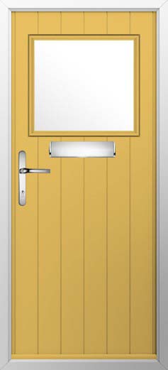 Trieste Glazed Solidor Composite Door in Buttercup Yellow