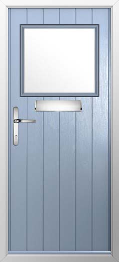 Trieste Glazed Solidor Composite Door in Duck Egg Blue