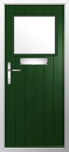 Trieste Glazed Solidor Composite Door in Green