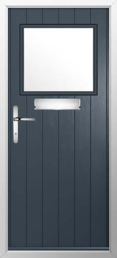 Trieste Glazed Solidor Composite Door in Anthracite Grey