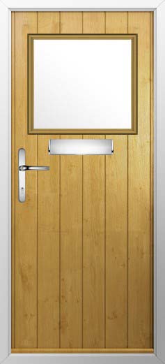 Trieste Glazed Solidor Composite Door in Irish Oak