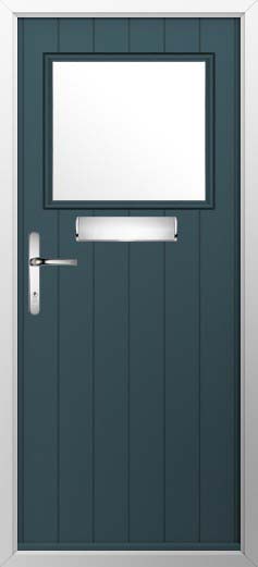 Trieste Glazed Solidor Composite Door in Midnight Grey