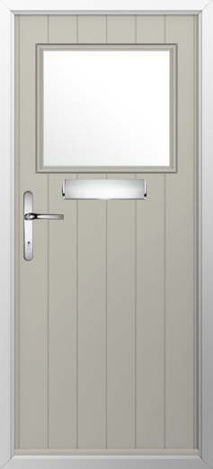 Trieste Glazed Solidor Composite Door in Pebble Grey