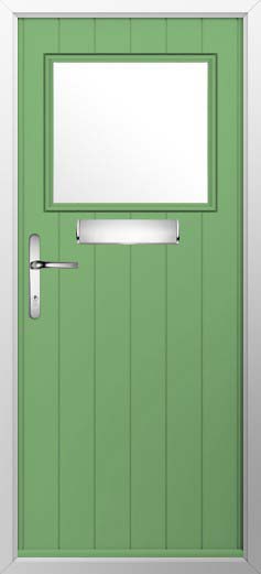 Trieste Glazed Solidor Composite Door in Pistachio Green