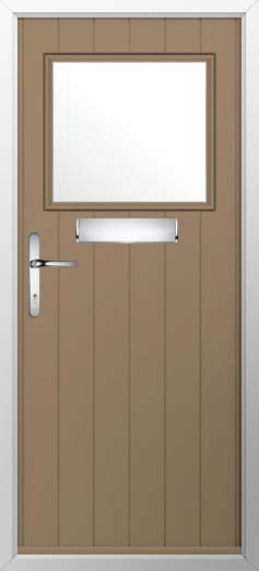 Trieste Glazed Solidor Composite Door in Truffle Brown