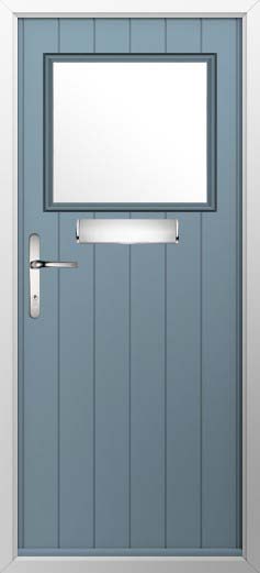 Trieste Glazed Solidor Composite Door in Twilight Grey