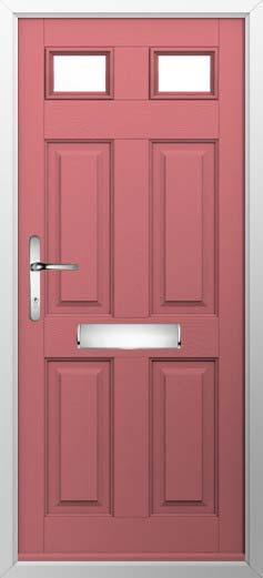 Tenby 2 Glazed Solidor Composite Door in Antique Rose
