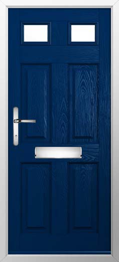 Tenby 2 Glazed Solidor Composite Door in Blue