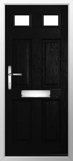 Tenby 2 Glazed Solidor Composite Door in Black