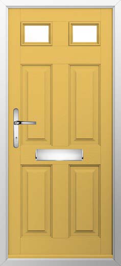 Tenby 2 Glazed Solidor Composite Door in Buttercup Yellow