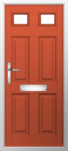Tenby 2 Glazed Solidor Composite Door in Copper Flame