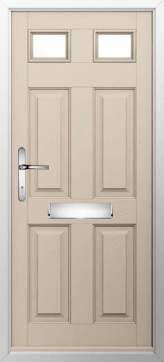 Tenby 2 Glazed Solidor Composite Door in Cream