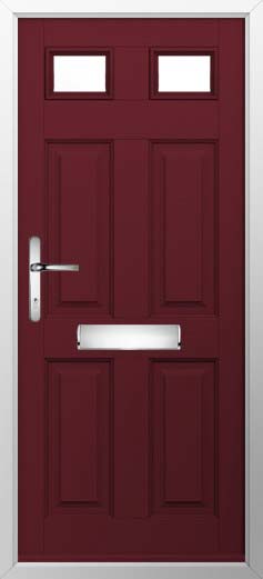 Tenby 2 Glazed Solidor Composite Door in Deep Merlot