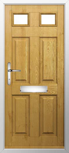 Tenby 2 Glazed Solidor Composite Door in Irish Oak