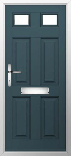 Tenby 2 Glazed Solidor Composite Door in Midnight Grey