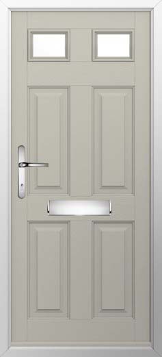 Tenby 2 Glazed Solidor Composite Door in Pebble Grey