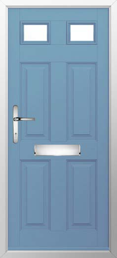 Tenby 2 Glazed Solidor Composite Door in Pottery Blue