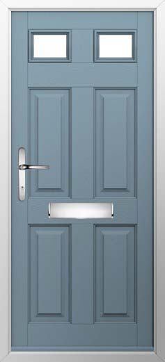 Tenby 2 Glazed Solidor Composite Door in Twilight Grey