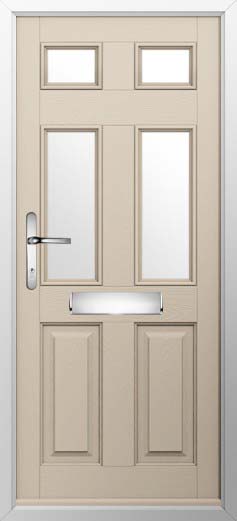 Tenby 4 Glazed Solidor Composite Door in Cream