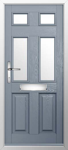 Tenby 4 Glazed Solidor Composite Door in French Grey
