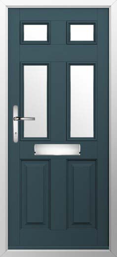 Tenby 4 Glazed Solidor Composite Door in Midnight Grey