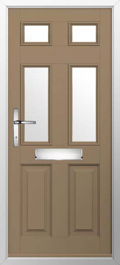 Tenby 4 Glazed Solidor Composite Door in Truffle Brown