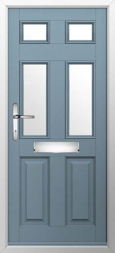Tenby 4 Glazed Solidor Composite Door in Twilight Grey