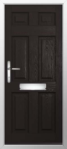 Tenby Solid Solidor Composite Door in Black Brown