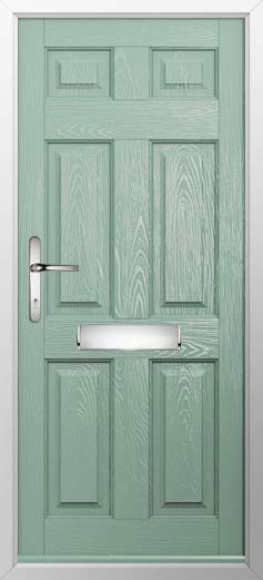 Tenby Solid Solidor Composite Door in Chartwell Green