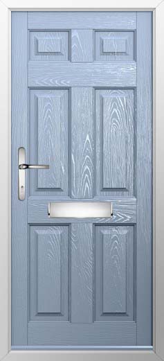 Tenby Solid Solidor Composite Door in Duck Egg Blue
