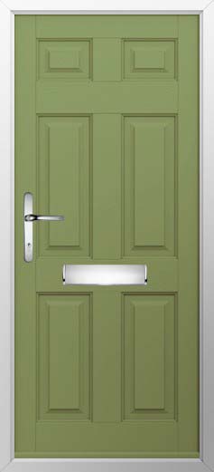 Tenby Solid Solidor Composite Door in Forest Green
